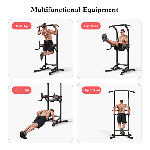 Pull Up Bar Power Tower Dip Station Workout Equipment T31790