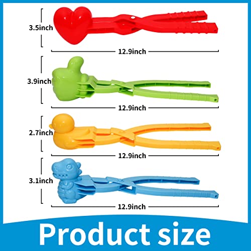 4PCS Large Size Snowball Maker Tool with Handle Q111