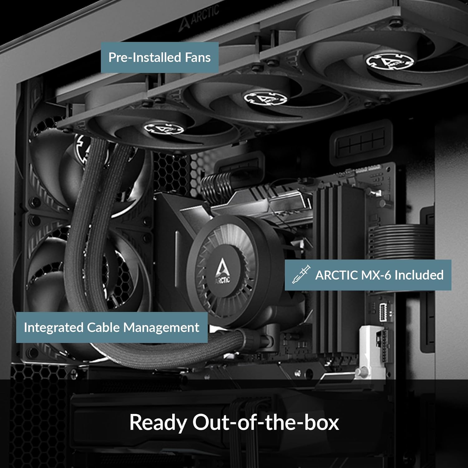 Black 360 CPU AIO Water Cooler B749