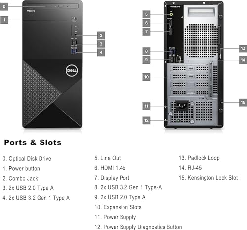 12th Gen Intel Core i3-12100 16GB RAM 256GB SSD + 1TB HDD WiFi 6 DVD-RW HDMI Display Port Windows 11 Pro Desktop Computer R132