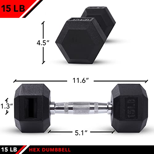 Rubber Hex Dumbbells F639723