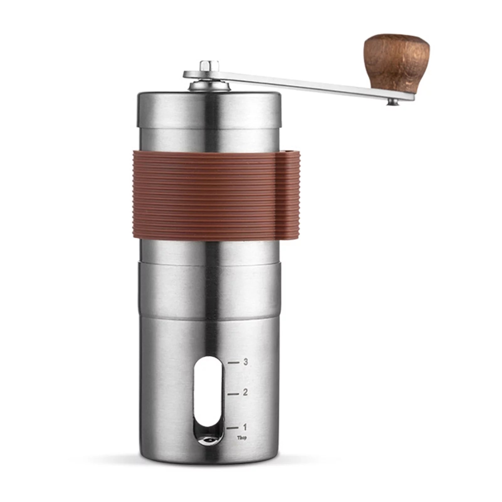 Stainless Steel Manual Hand Coffee Grinder with Ceramic Burr Mill K91373