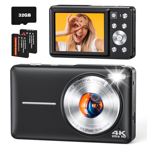 64MP Autofocus Compact Digital Camera with 32GB Card (White) U65935