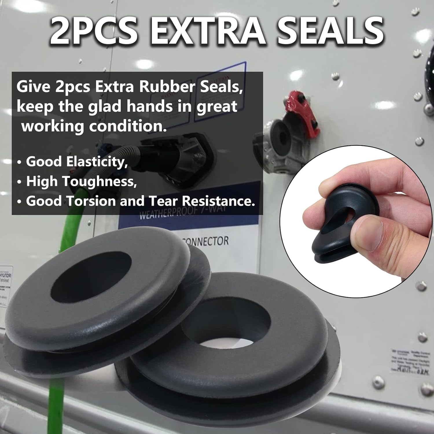 37 Degree Angle Glad Hand Kit with 4pcs Rubber Seals Pack of 2 A83252