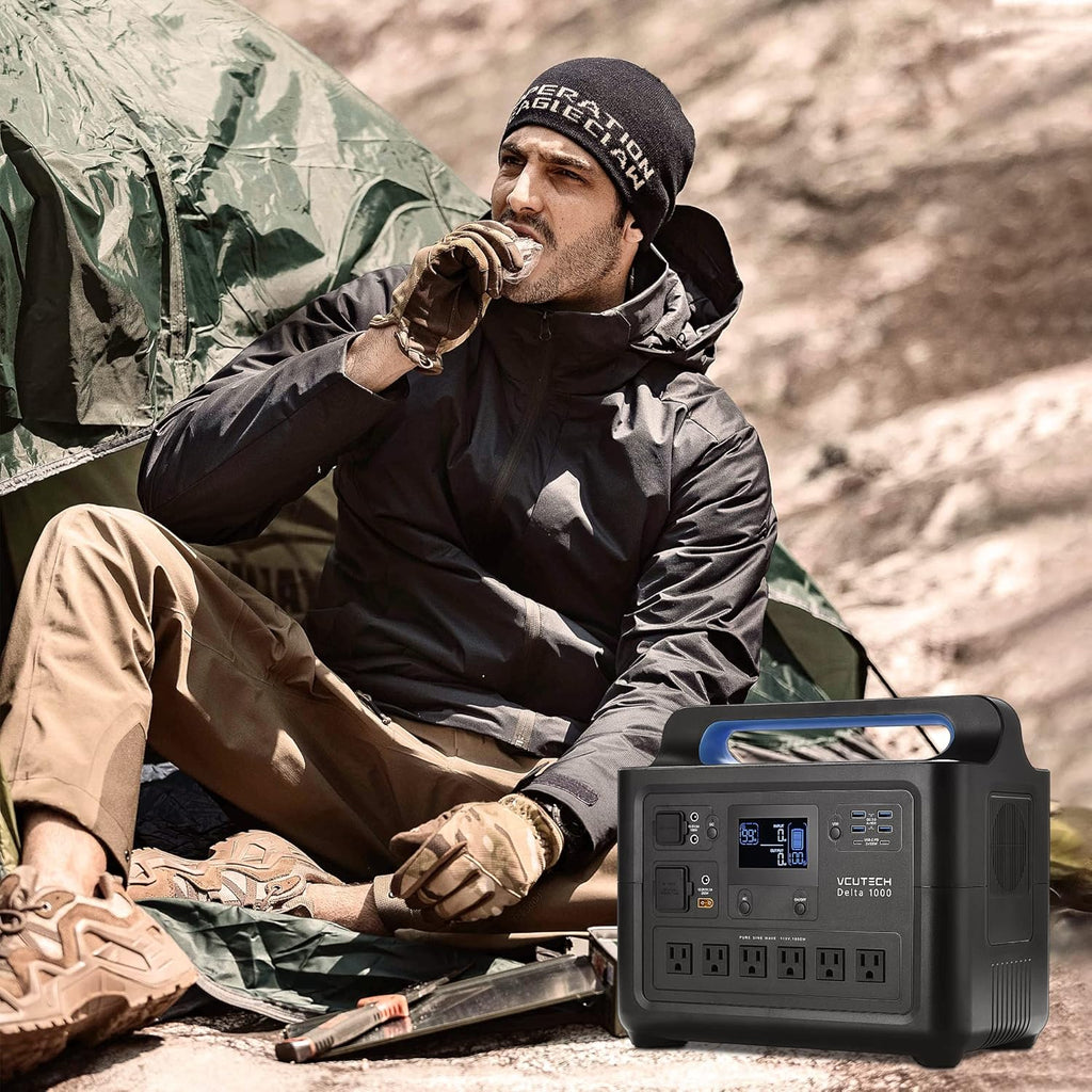 Portable Power Station 1000W, 1228WH Capacity LiFePO4 Battery F504