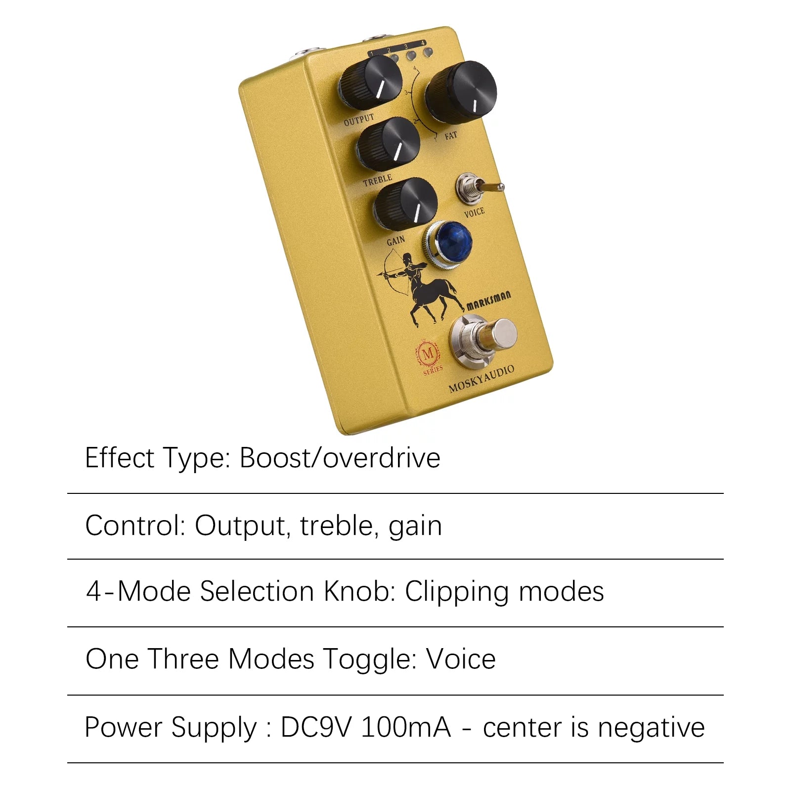 Guitar Pedal with 4 Clipping Modes T85925