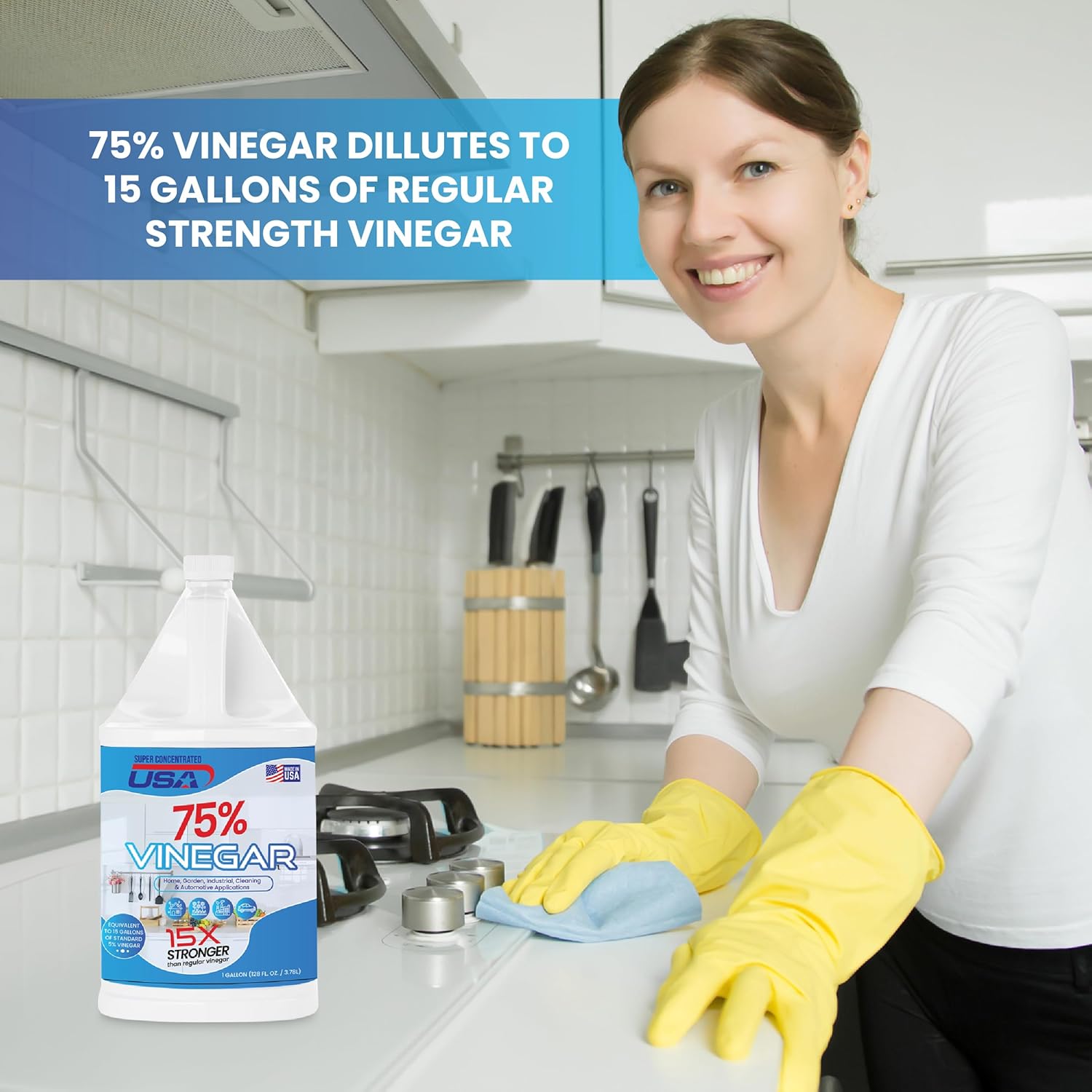 1 Gallon Concentrated Industrial Cleaning Vinegar X262881