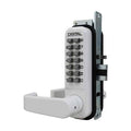 Mechanical Keyless Narrow Stile Lever Handle Lock - White H657