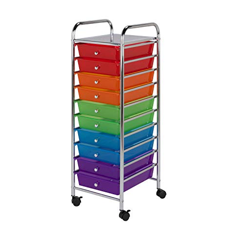 Rolling Storage Cart with 12 Plastic Drawers P240372