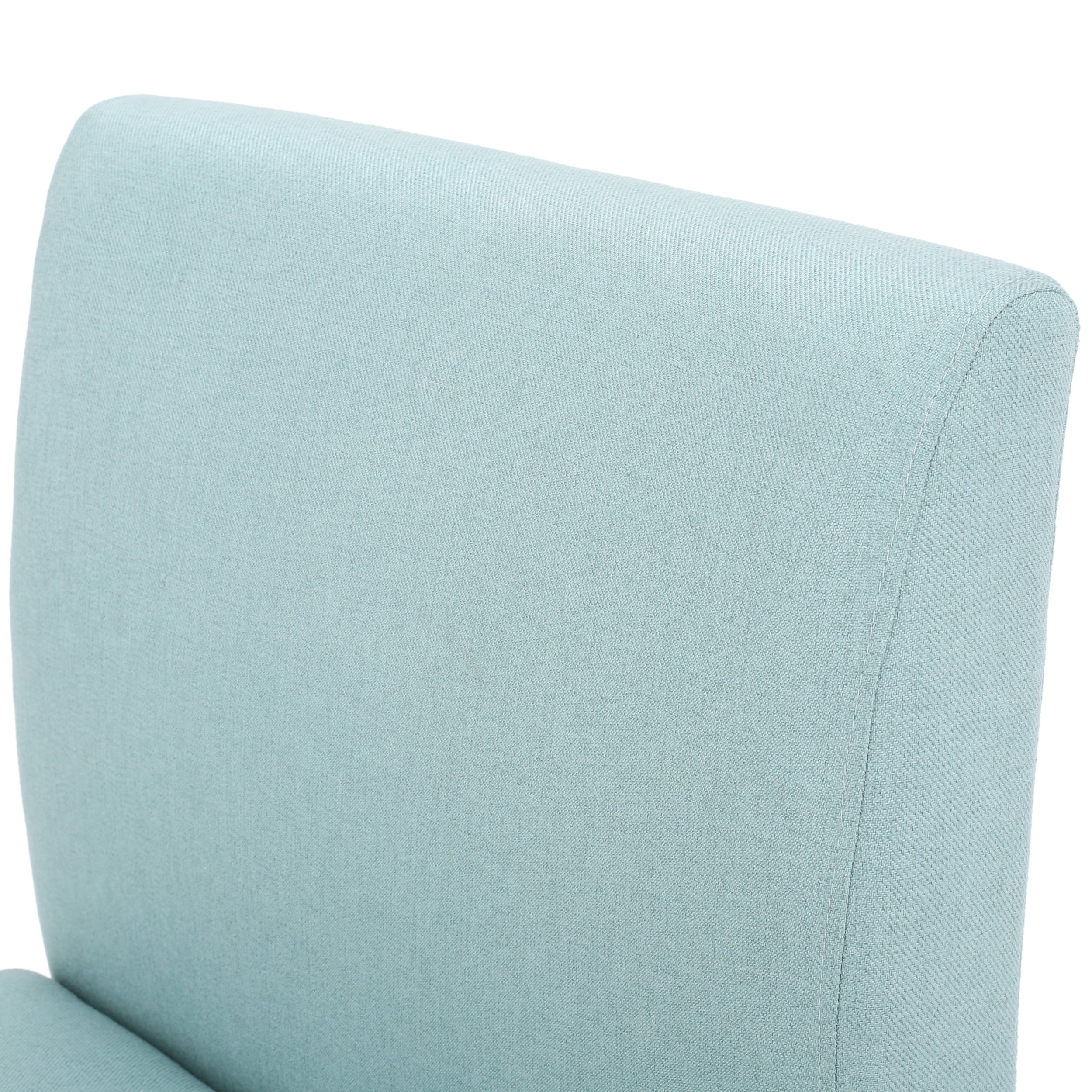 Light Blue Fabric Slipper Chair U688144