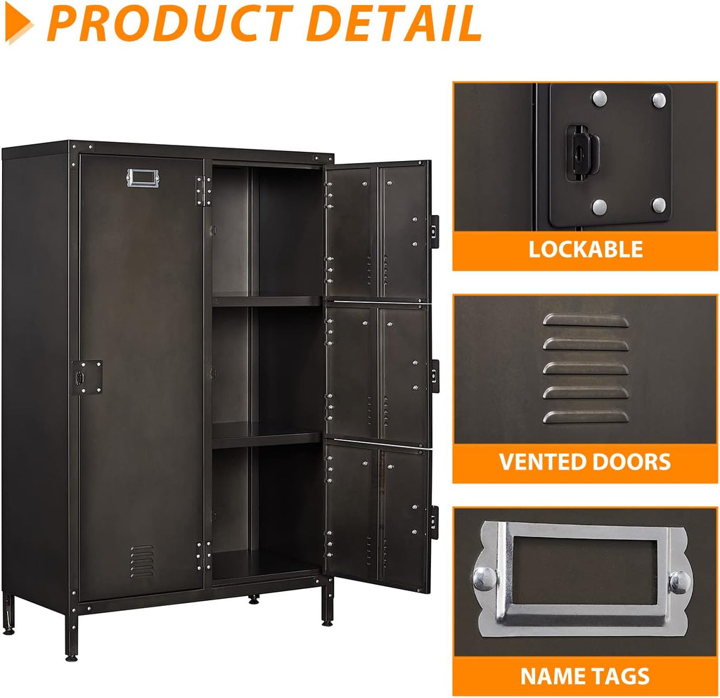 55" Steel 4 Door Locker Storage Cabinet Z836