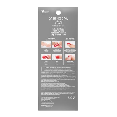 Gloss Nail Strips, 32 Nail Wraps, 1 Prep Pad, 1 Nail File P4868