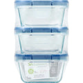 1-Cup Glass Square Storage Container (3-Pack) A2169