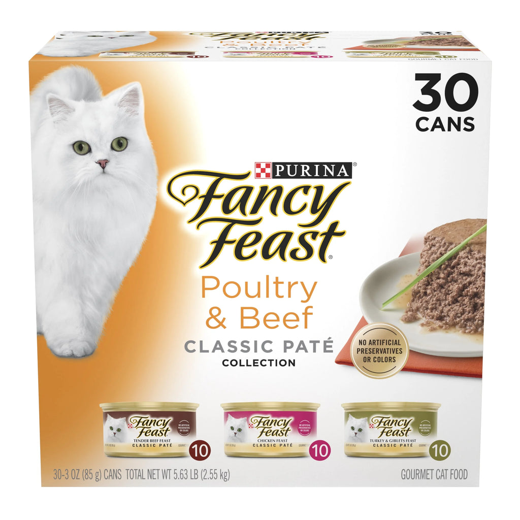 (30 Pack) Grain Free Pate Wet Cat Food Variety Pack 3 Oz. Cans M853439
