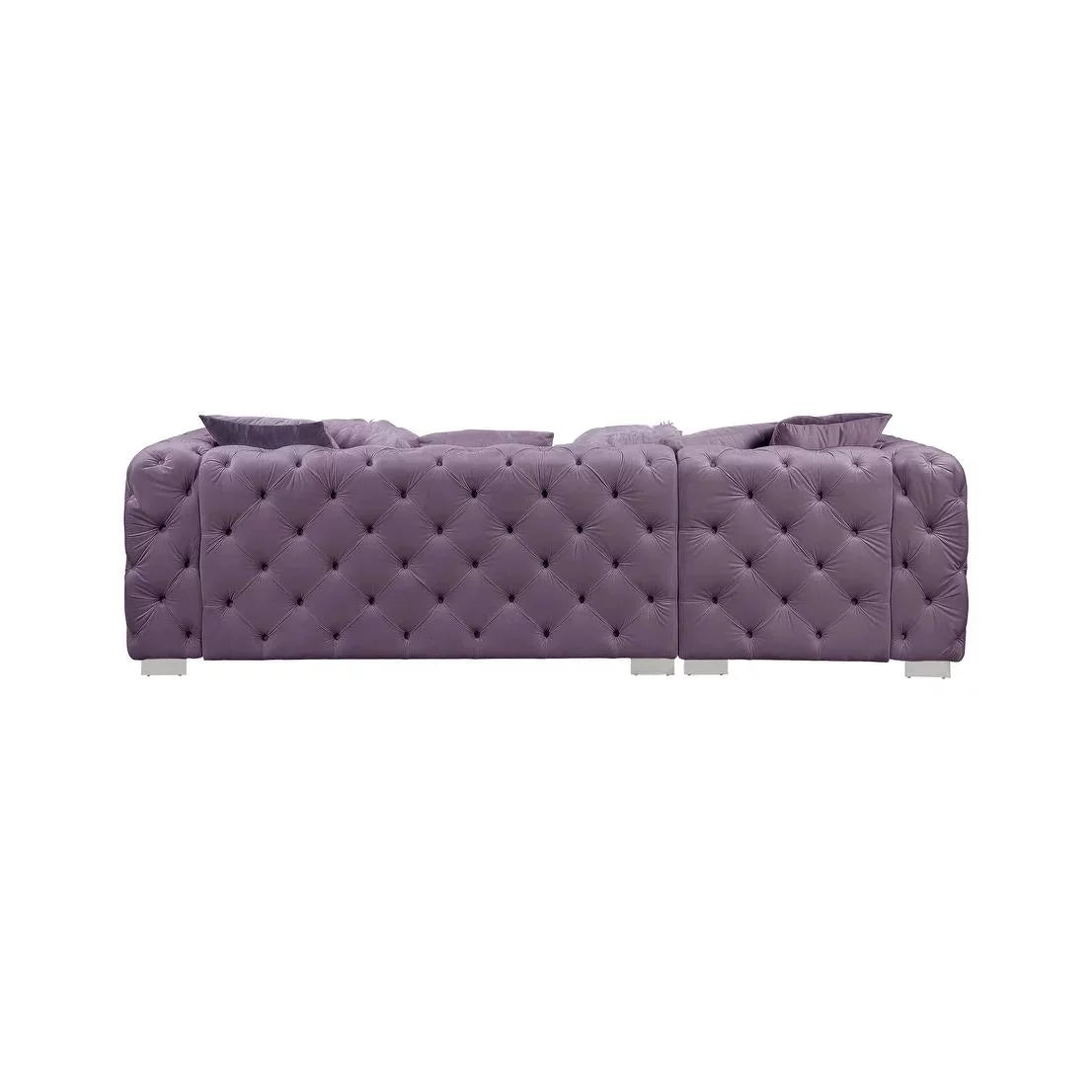 Purple Velvet Sectional Sofa L55288