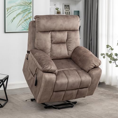 Oversized Power Lift Recliner with Heat & Massage, Brown Y86911