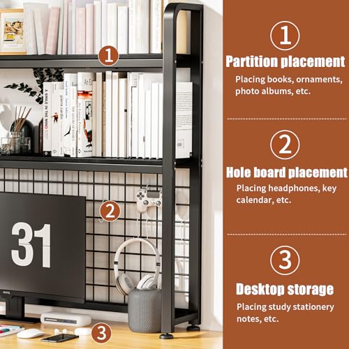 2-Tier Wood Desktop Bookshelf F9627