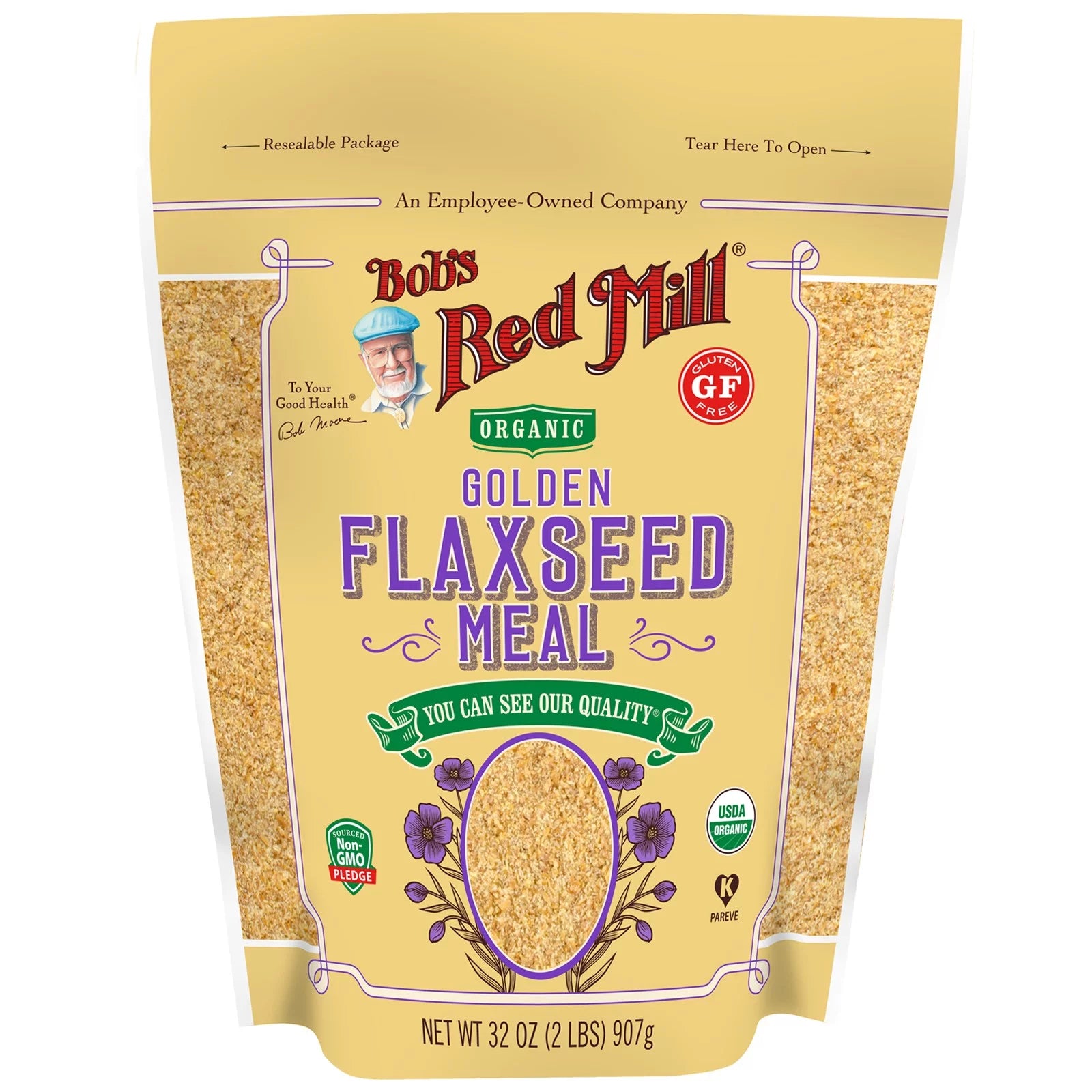 Organic Golden Flaxseed Meal, 32 oz (Pack of 2) O81922