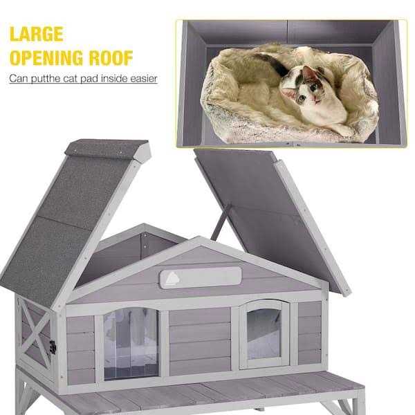 Wooden Cat House E284210