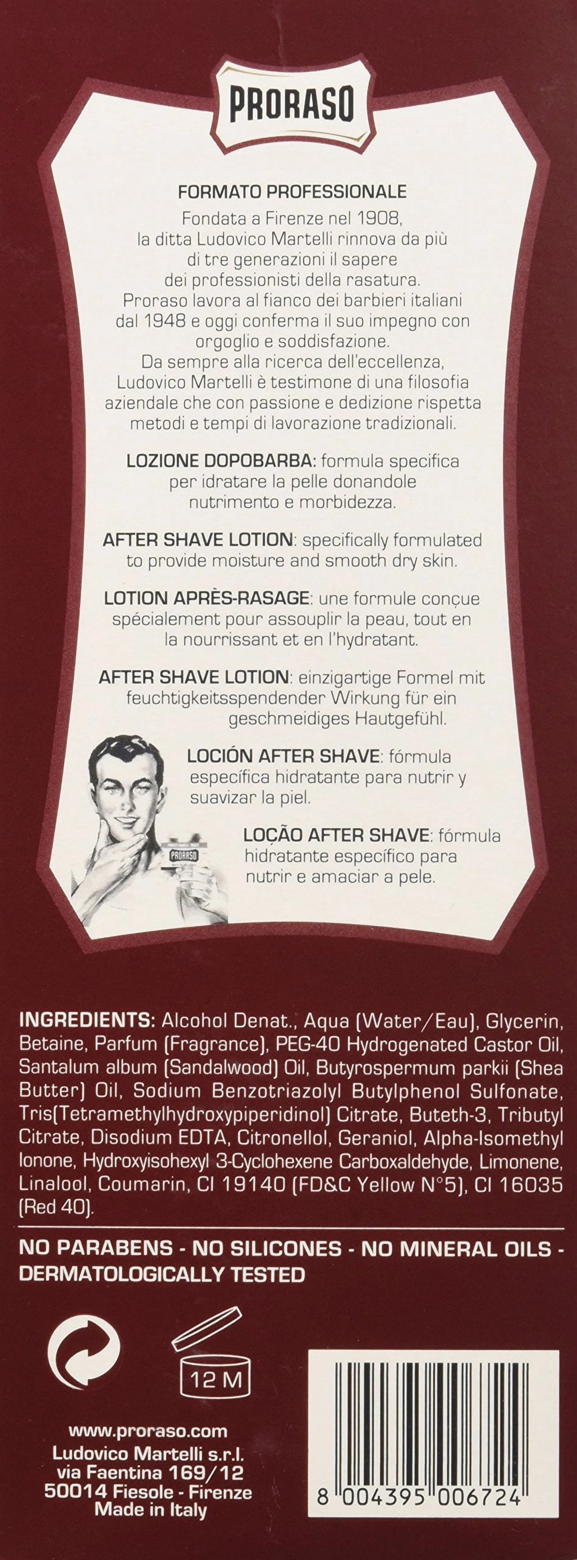 Sandalwood and Shea Butter After Shave Lotion 400ml E1604