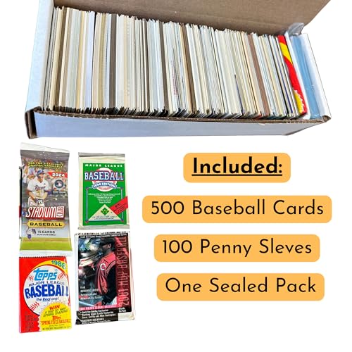 500 Cards Plus Sealed Pack Baseball Card Mystery Box G27447