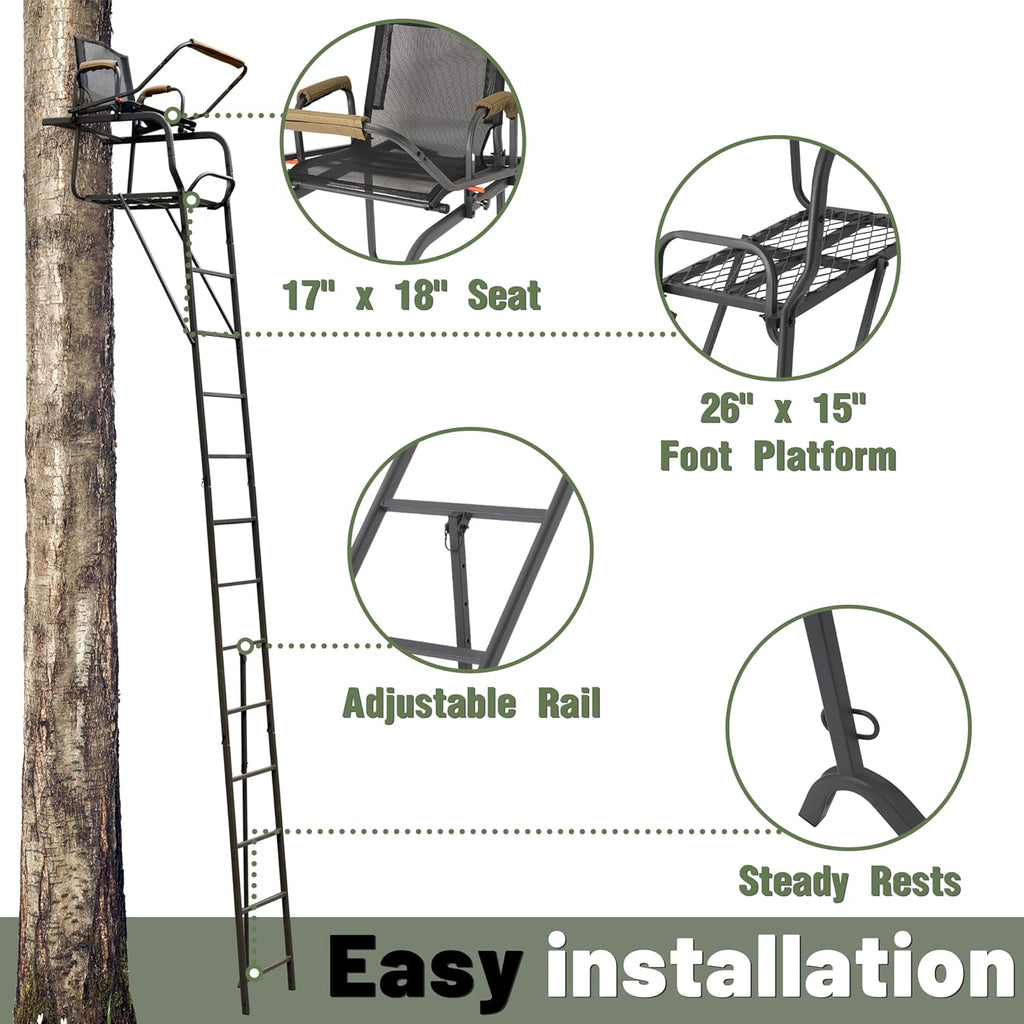 15.5' Steel Ladder Tree Stand K3588