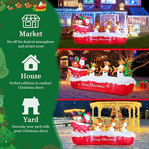 6 FT Christmas Inflatables Santa Claus with Gifts Bag P197