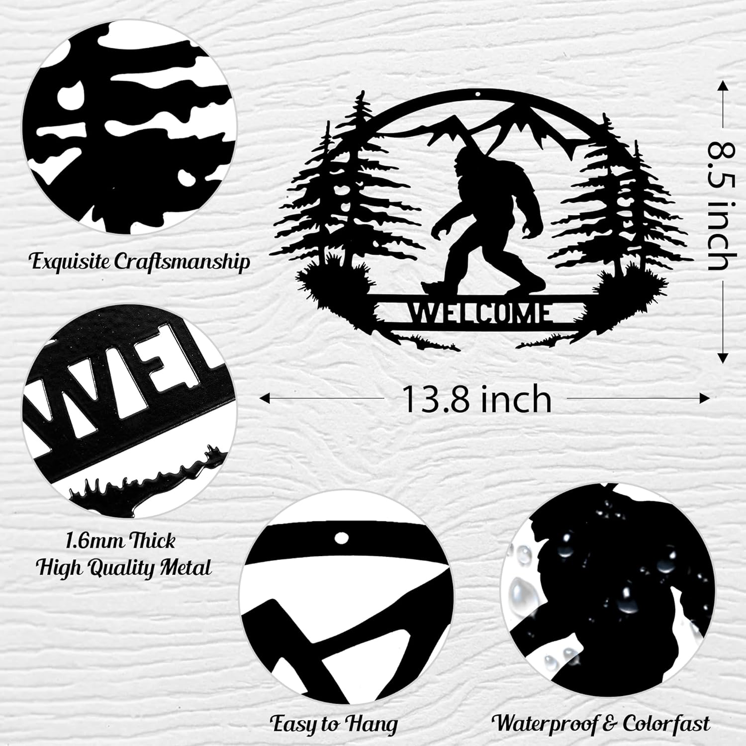14 Inch Metal Wall Decor Sign X4012