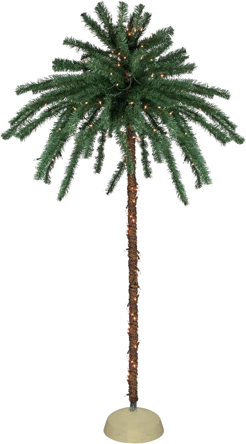 6' Pre-Lit Artificial Palm Tree V238299