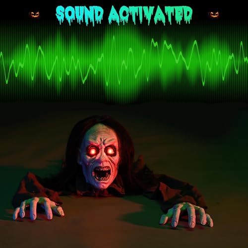 Zombie Groundbreaker with Scary Sound & LED Flashing Eyes Outdoor Decoration A11215