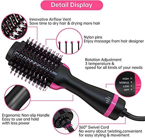 4 in 1 Hair Dryer and Styler with Ceramic Titanium Barrel O231742