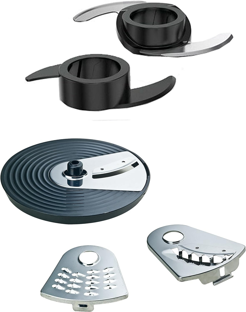 8-Cup Stainless Steel Black Food Processor S44813