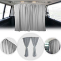Grey Van Divider Curtains Sunshade Blinds Kit 2 pcs. Curtains 1pcs. Profiles Screws V5243
