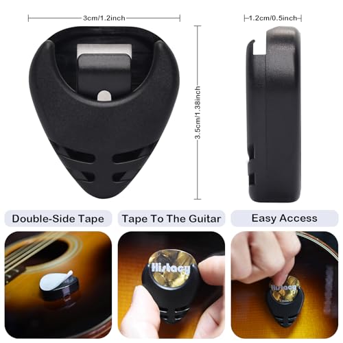 Guitar Accessories Kit with Clip On Tuner, 3 in 1 Capo, 30 Picks, Pick Holder, Leather Plectrum Pouch Keyring & Storage Case C974