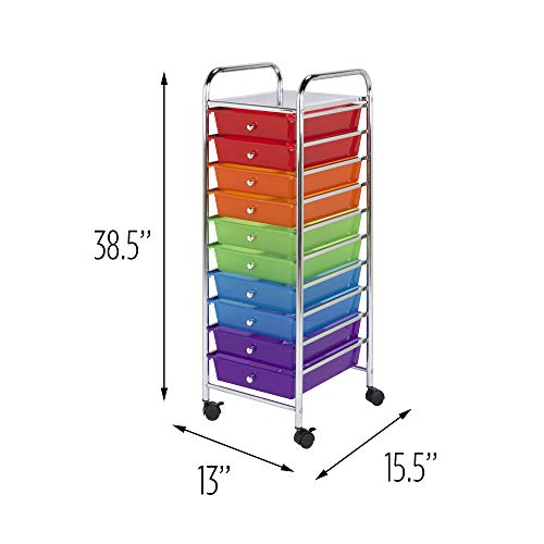Rolling Storage Cart with 12 Plastic Drawers P240372
