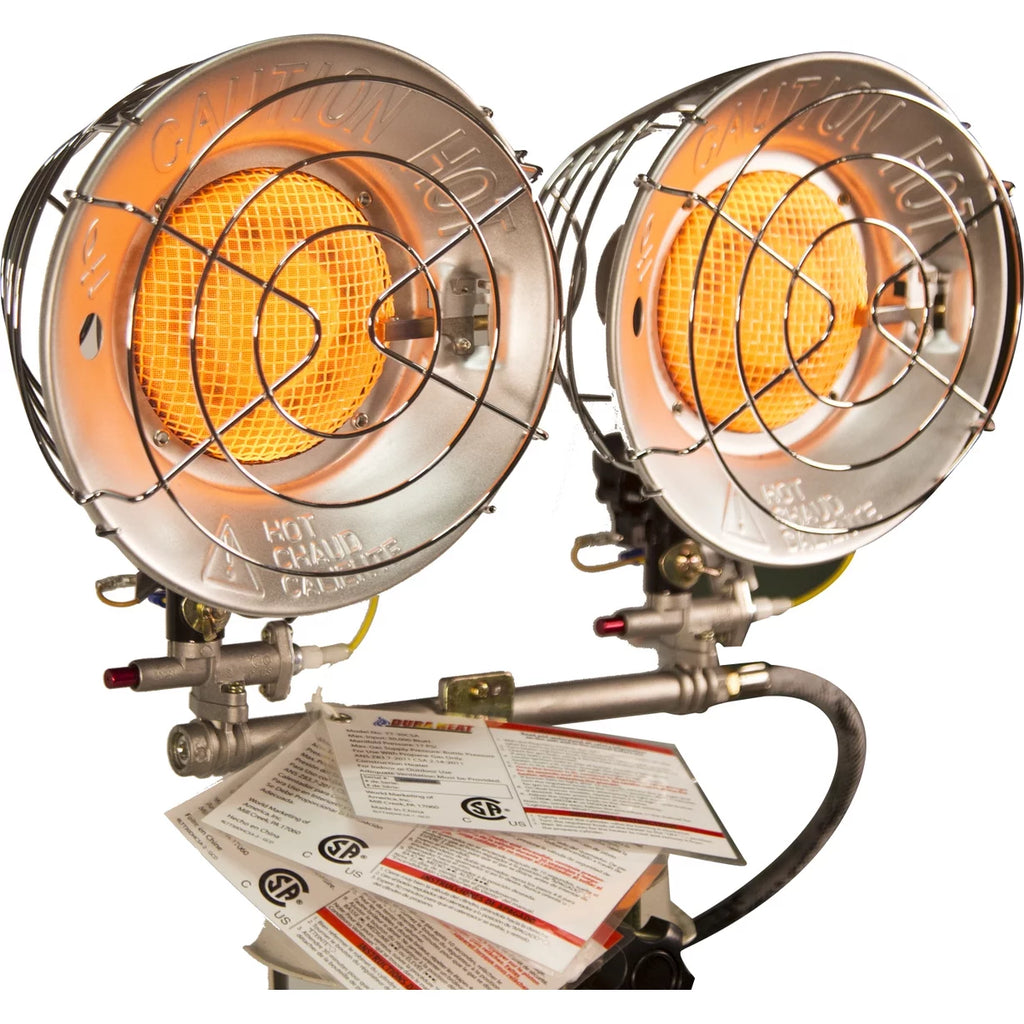 Double Burner Outdoor Propane Tank Top Radiant Heater P4492