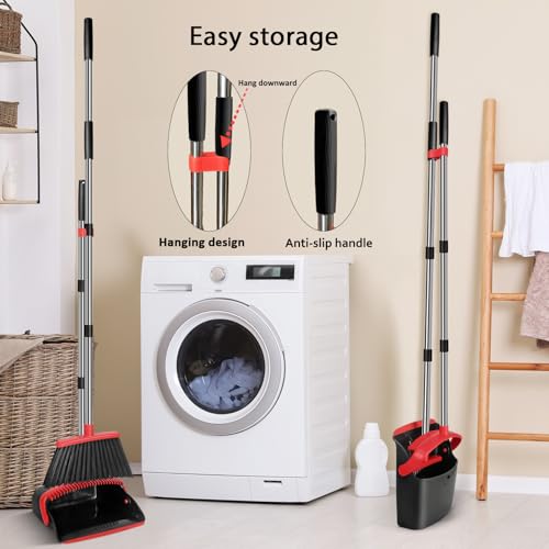 11.8" Broom and Dustpan Set with Extendable Handle D319