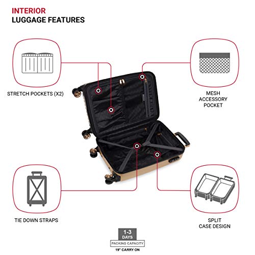 Gunmetal Expandable Hardside Luggage with Spinner Wheels and TSA Lock, Carry-On 19-Inch M67149