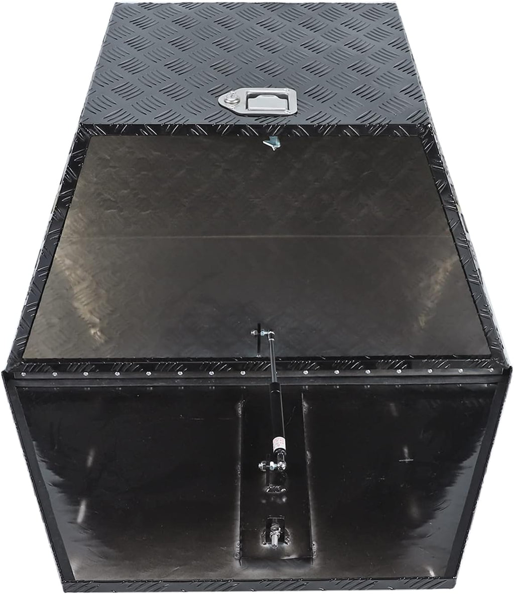 Black Aluminum Trailer Tongue Tool Box U605