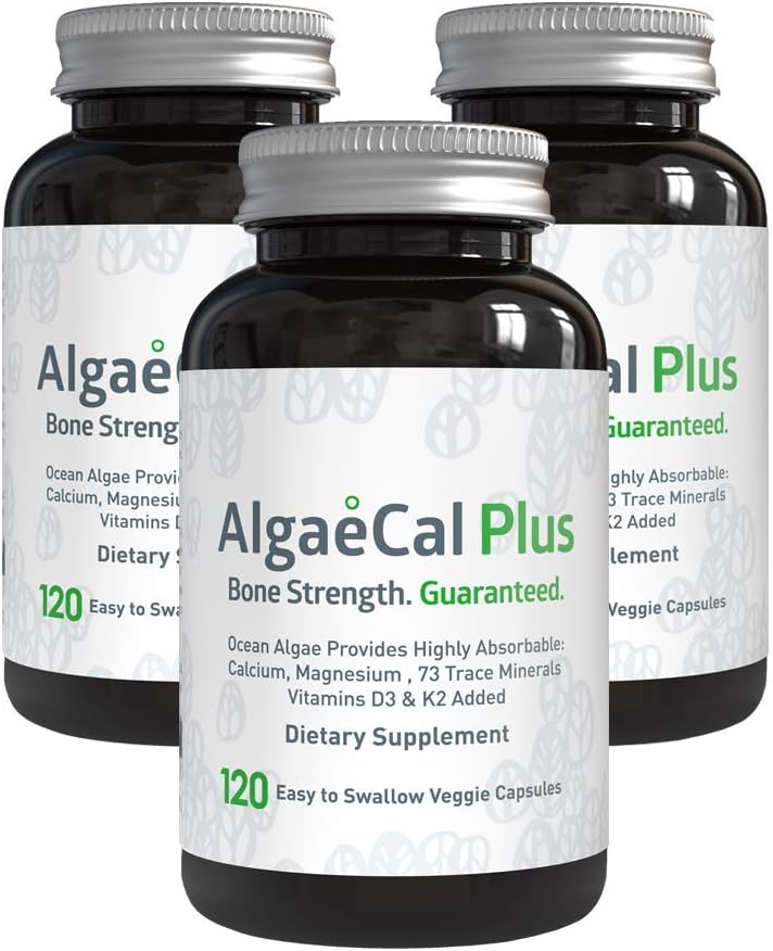 Natural Calcium Supplement with Vitamins C, D, K2 (3 Pack) G811