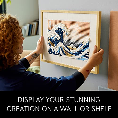 LEGO Art Hokusai – The Great Wave 31208, 3D Japanese Wall Art Craft Kit, Framed Ocean Canvas I199752