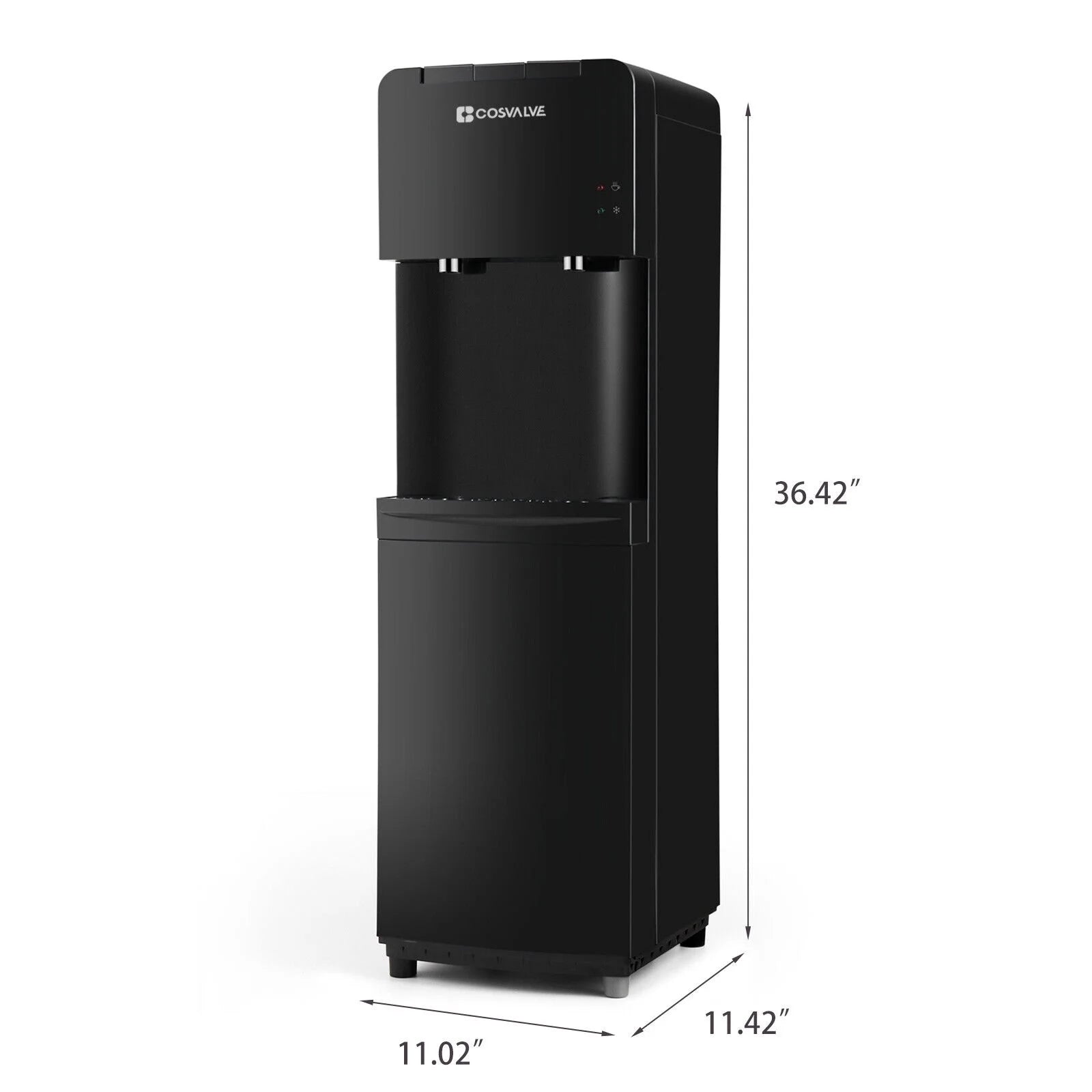 5 Gallon Hot Cold Water Dispenser Top Loading with Child Safety Lock Black D942544