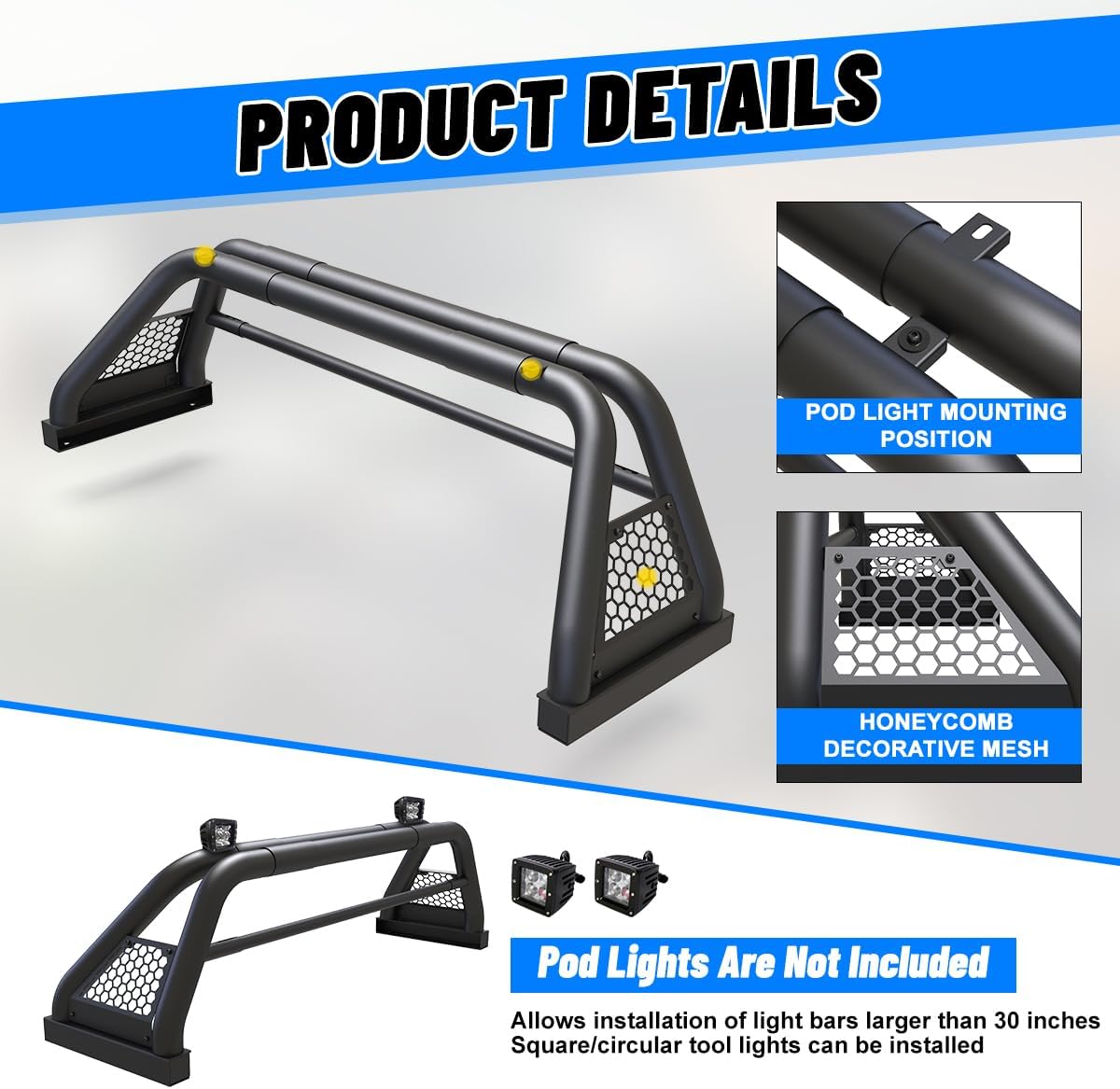 Retractable Tailgate Ladder 56"-68" Foldable Adjustable O133279