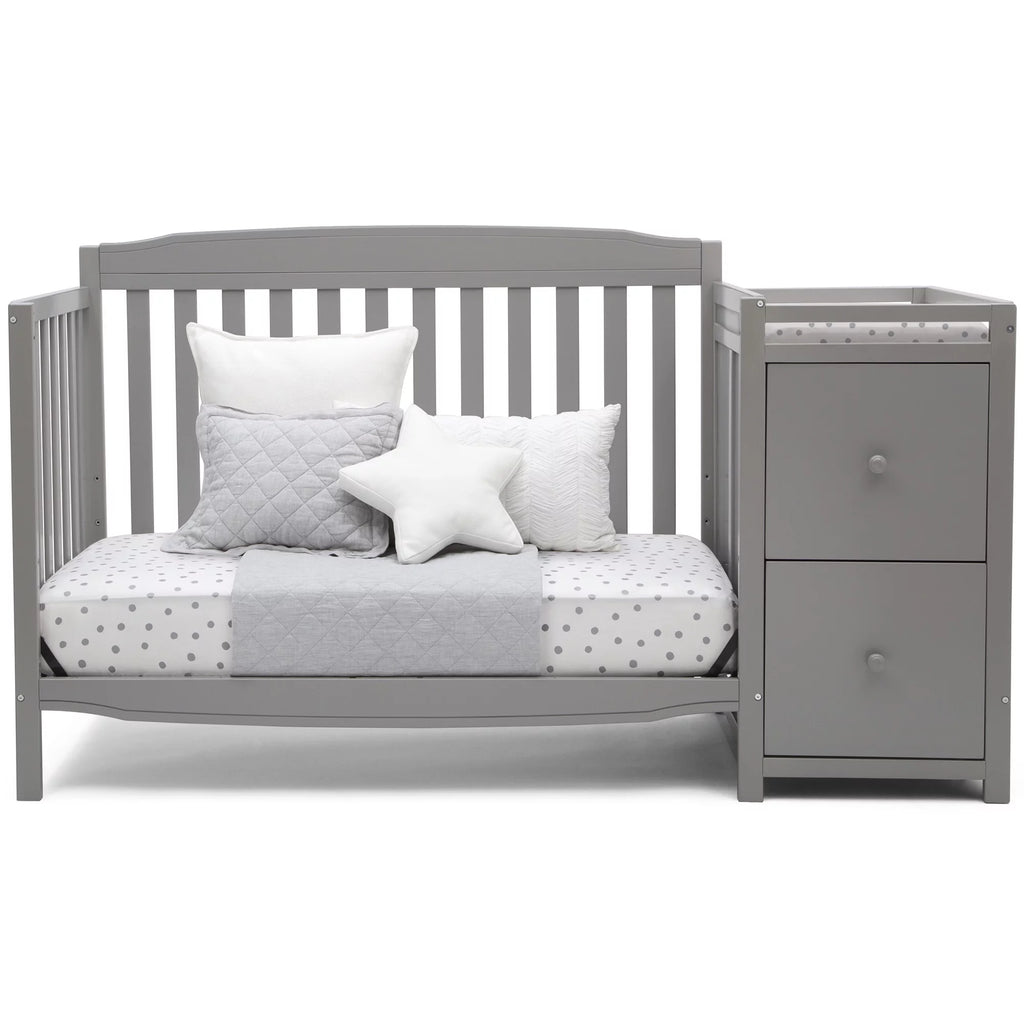 Gray Convertible Crib and Changer A3778