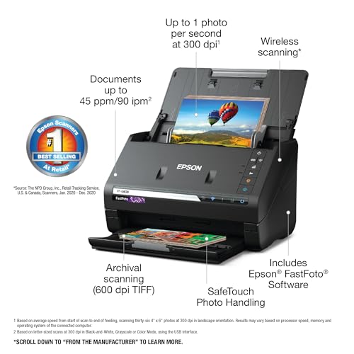 Black Wireless Photo and Document Scanning System E69829