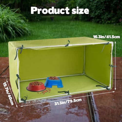 Large Size Outdoor Cat House 30"x16"x16" Cat Feeding Station Cat Outdoor Shelter Z7205