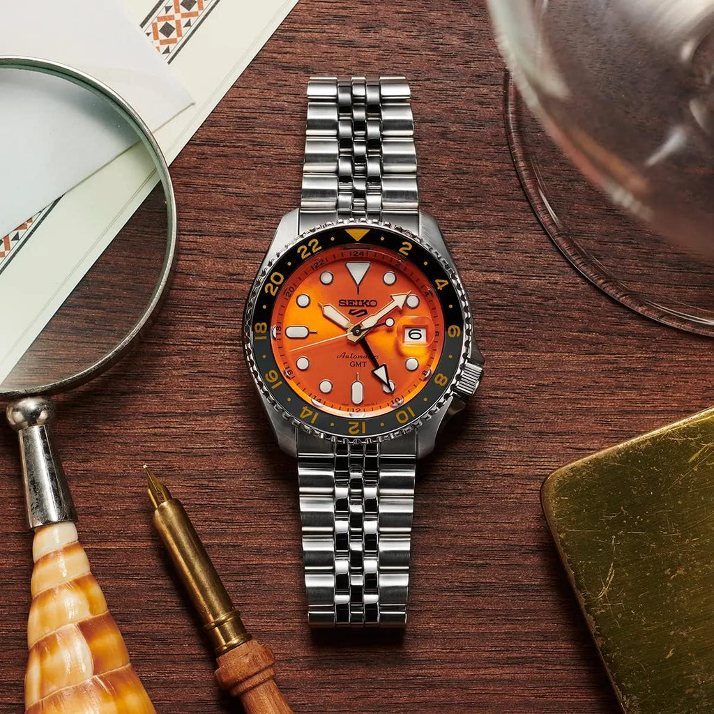 Orange Dial Automatic Men's Watch B6897