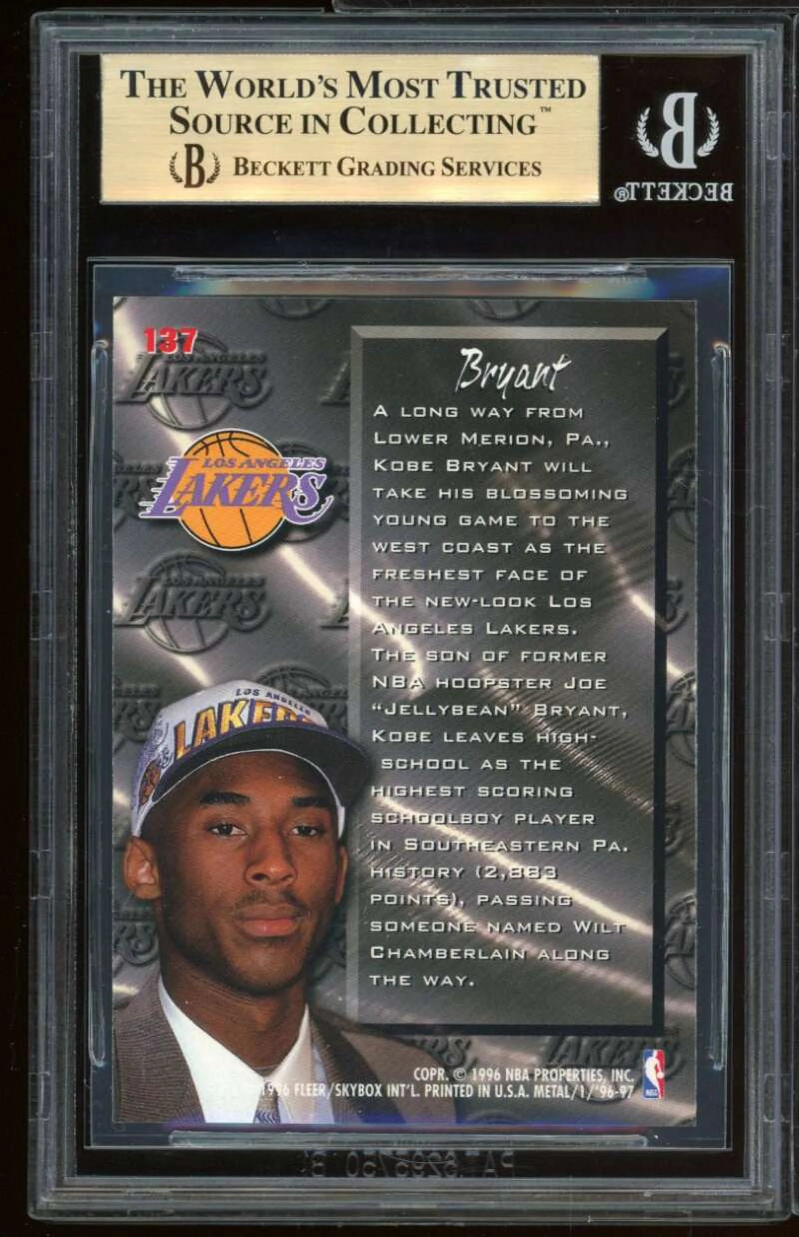 1996-97 Metal #137 Rookie Card BGS 9.5 N7657