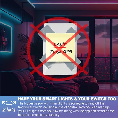 Self Powered Wireless Smart Dimming Switch for Philips Bulbs J8964
