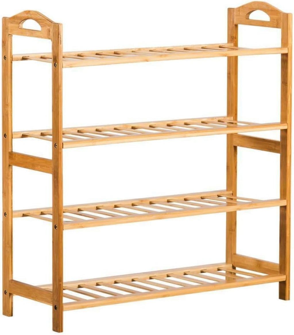 4 Tier Natural Bamboo Shoe Rack I832